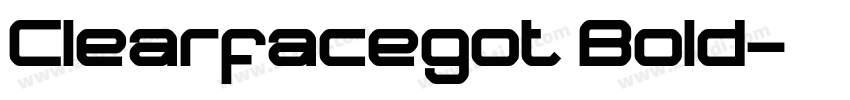 Clearfacegot Bold字体转换